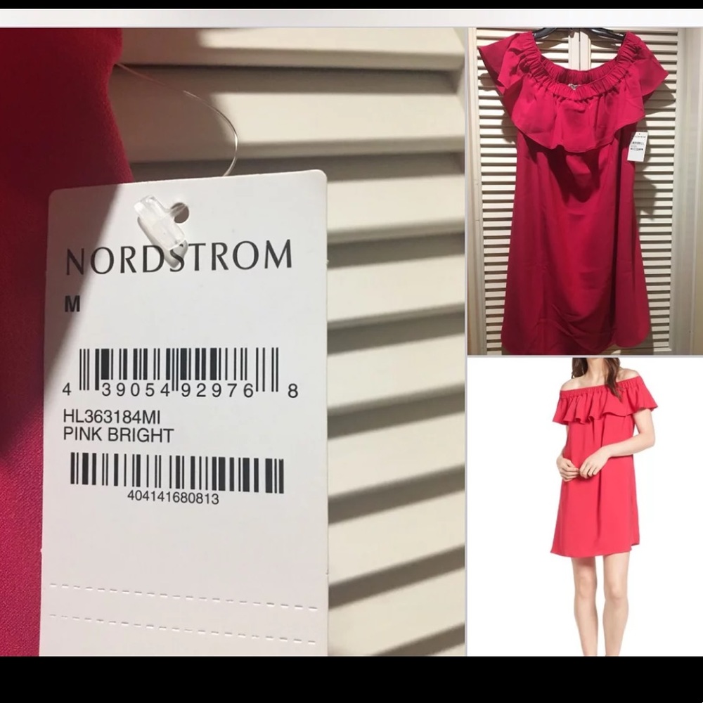 Nordstrom off the shoulder Summer Dress Size M NEW